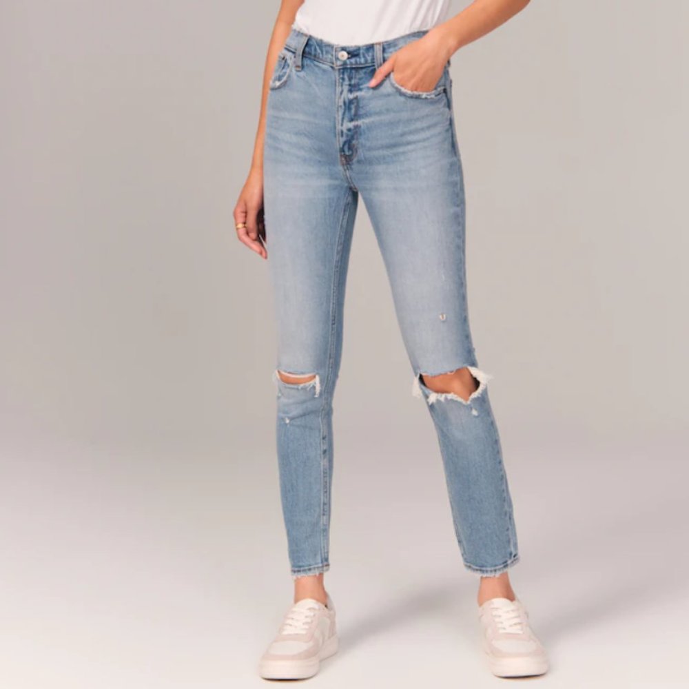 ABERCROMBIE & FITCH Comfort Stretch Denim High Rise Skinny Jean (35R & 36R)